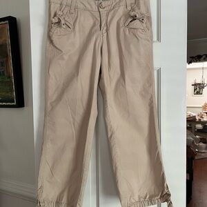 Christopher blue sand washed Casual Cropped Pants!